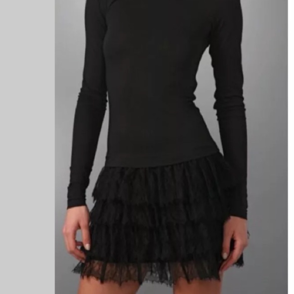 Theory Archan Black Drop Waist Dress - Picture 2 of 8